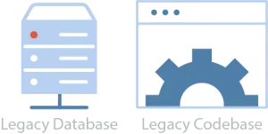 Diagram of a monolithic application