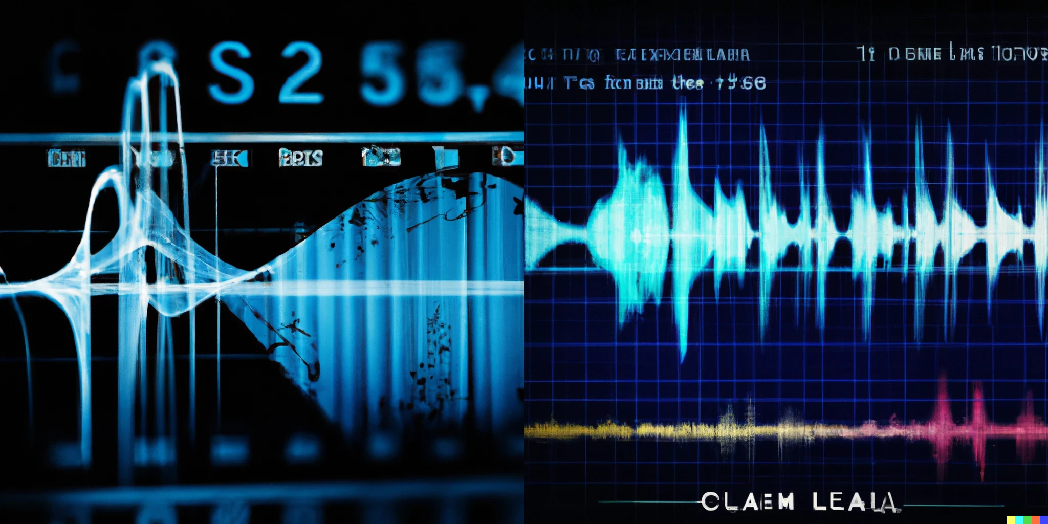 Dall-e generated art from the prompt 'secrets encoded in musical sound waves, digital art'