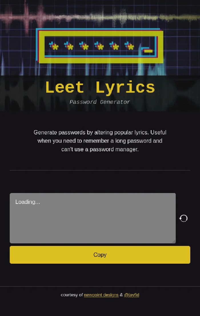 Poorly styled development website