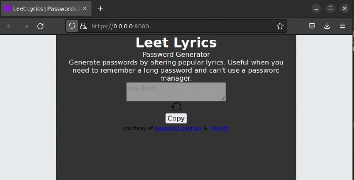 Poorly styled development website